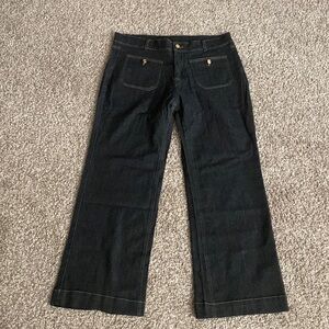“Oprah’s Favorite Jeans” JKGM black wide leg jeans size XL
